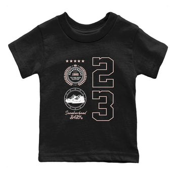 11s Legend Pink shirt to match jordans Sneaker Emblem sneaker tees Air Jordan 11 Legend Pink SNRT sneaker release tees baby toddler Black 2 cotton Shirt