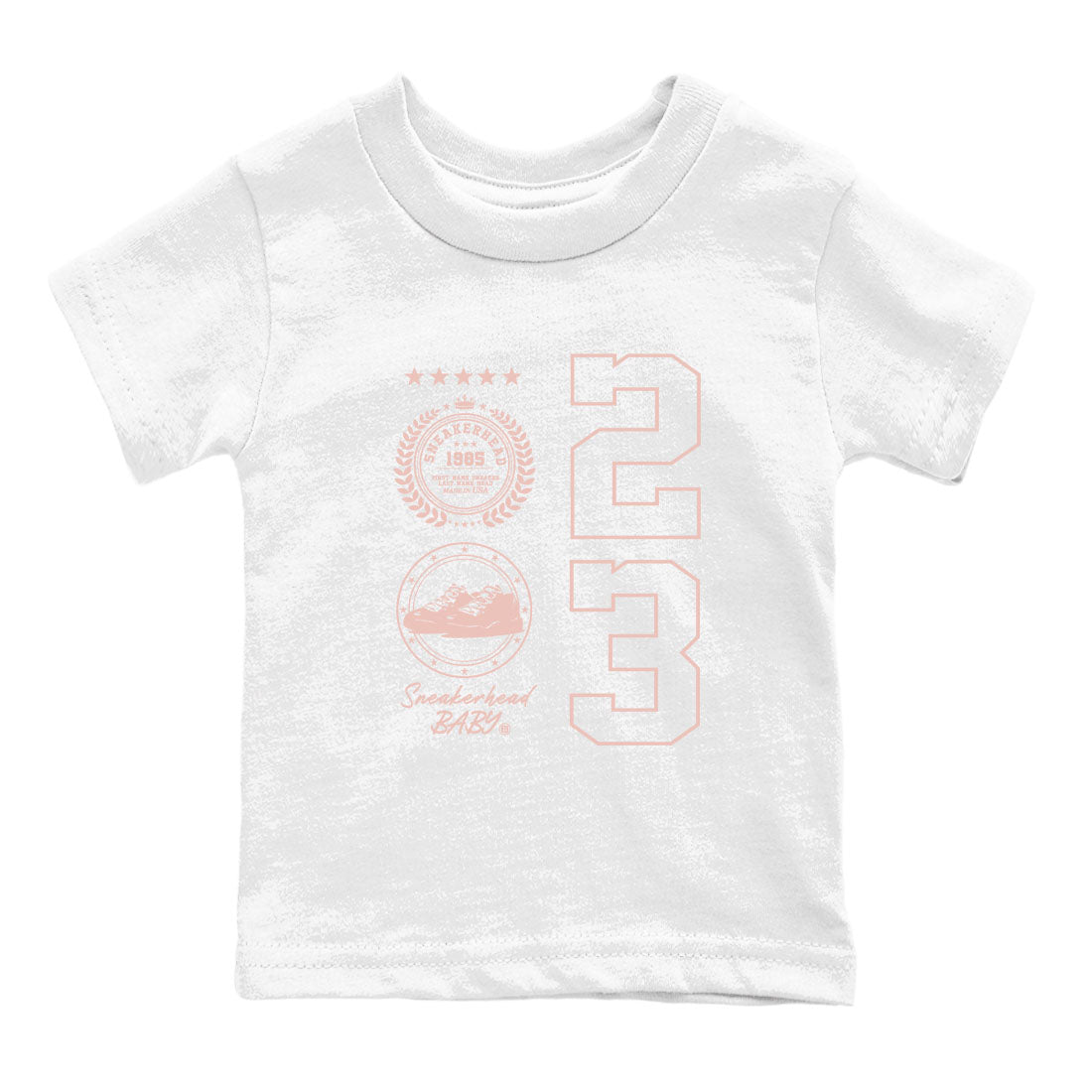 11s Legend Pink shirt to match jordans Sneaker Emblem sneaker tees Air Jordan 11 Legend Pink SNRT sneaker release tees baby toddler White 2 cotton Shirt