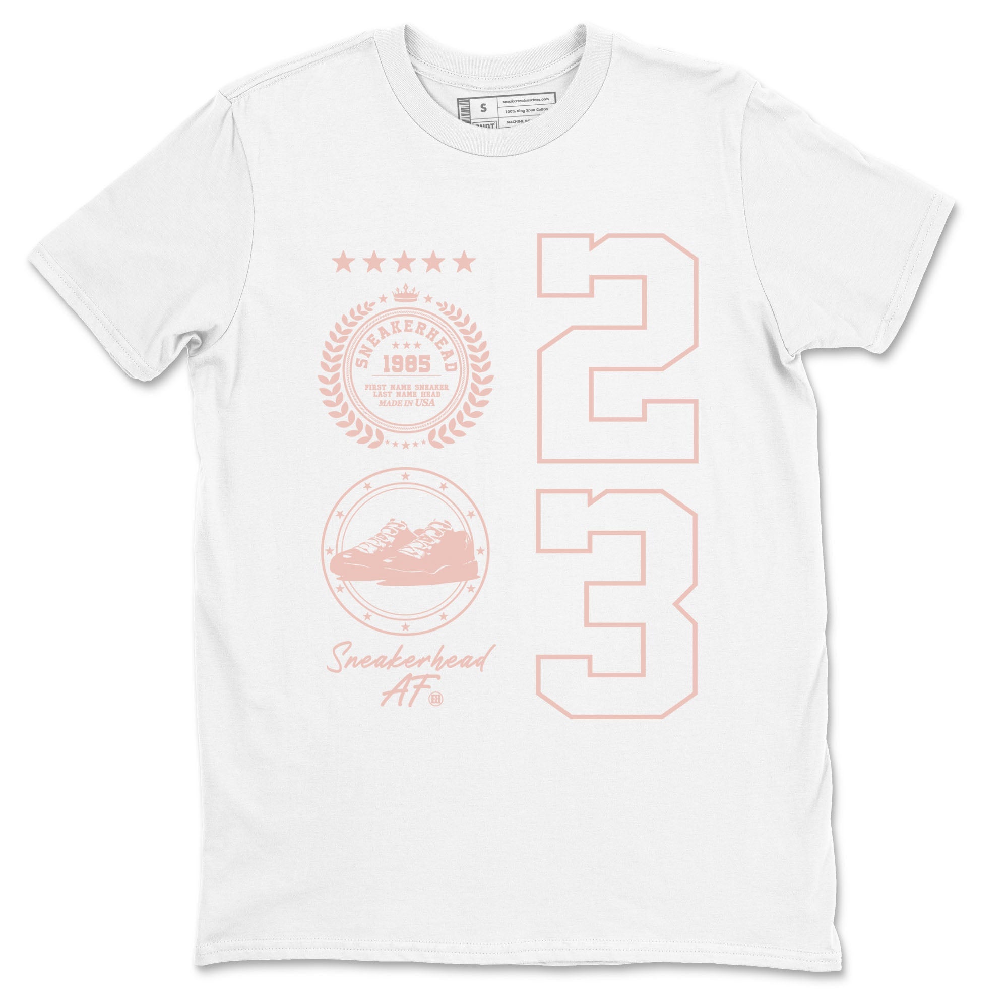 11s Legend Pink shirt to match jordans Sneaker Emblem sneaker tees Air Jordan 11 Legend Pink SNRT Sneaker Release Tees unisex cotton White 2 crew neck shirt