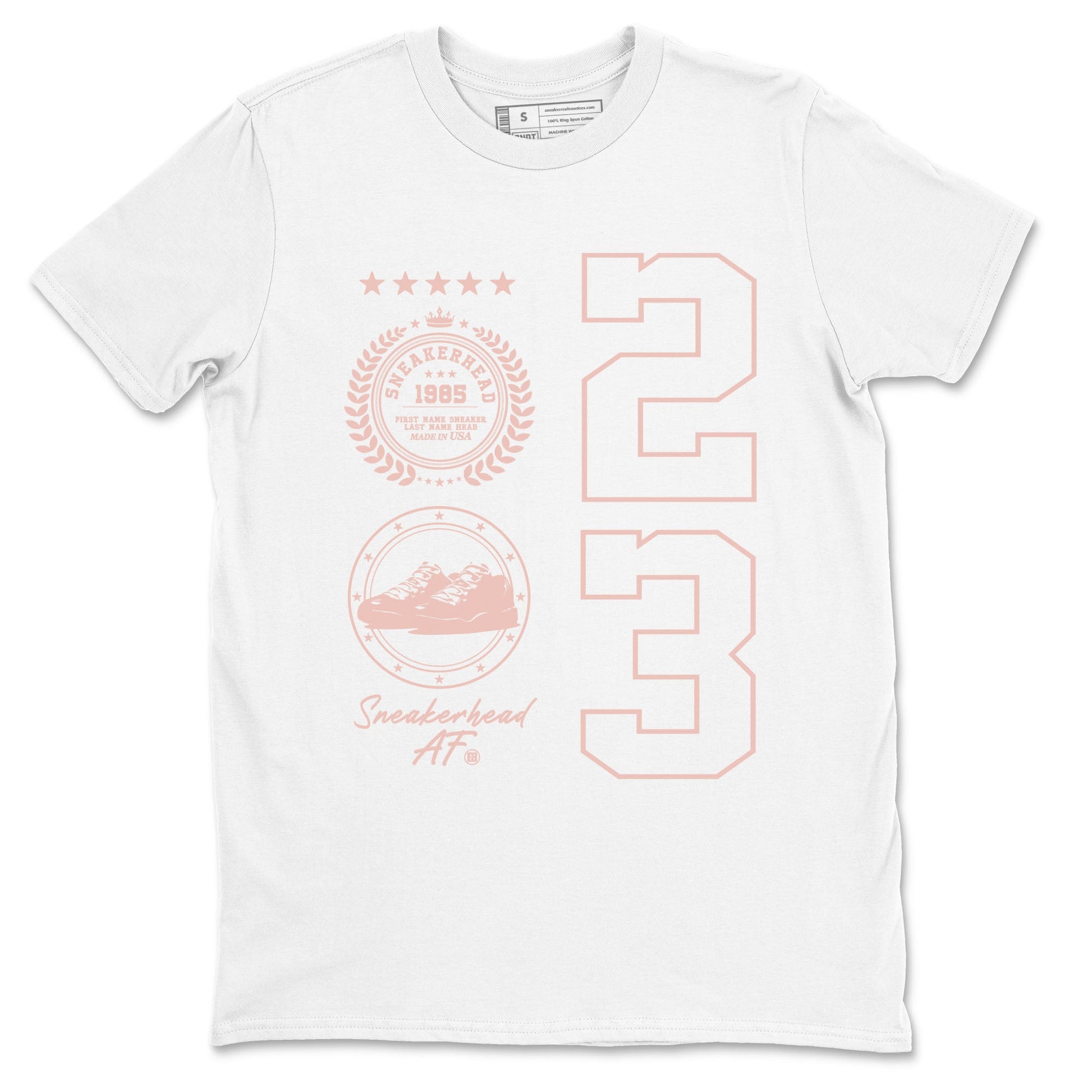 11s Legend Pink shirt to match jordans Sneaker Emblem sneaker tees Air Jordan 11 Legend Pink SNRT Sneaker Release Tees unisex cotton White 2 crew neck shirt