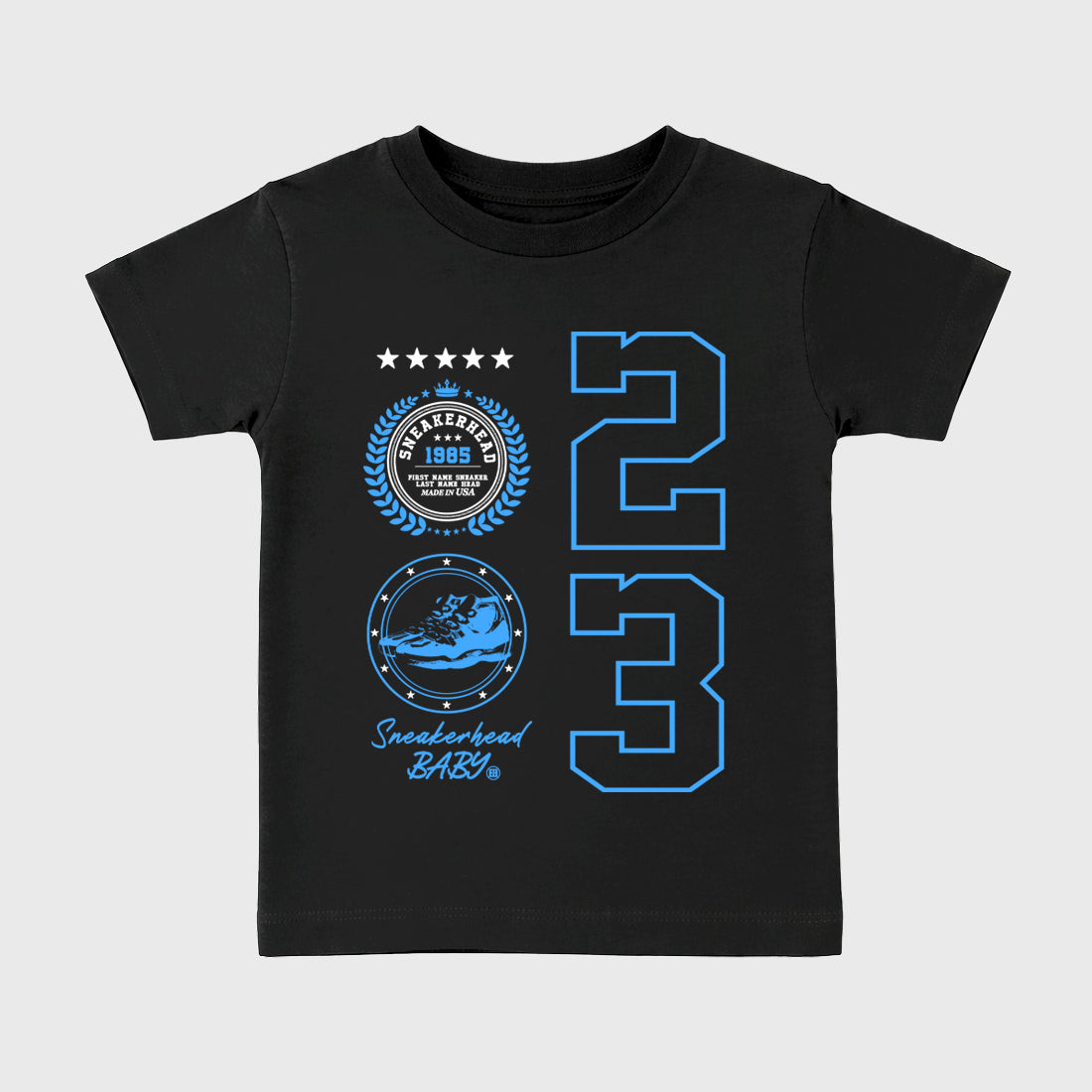 Sneaker match tees – Sneaker Tees To Match Air Jordan 11 University Blue Shoes – Sneaker Emblem Kids T-Shirt Black 2