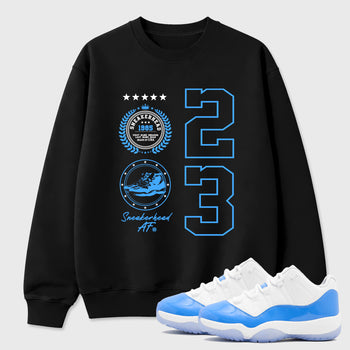 Sneaker match tees – Sneaker Tees To Match Air Jordan 11 University Blue Shoes – Sneaker Emblem Tee Black 1
