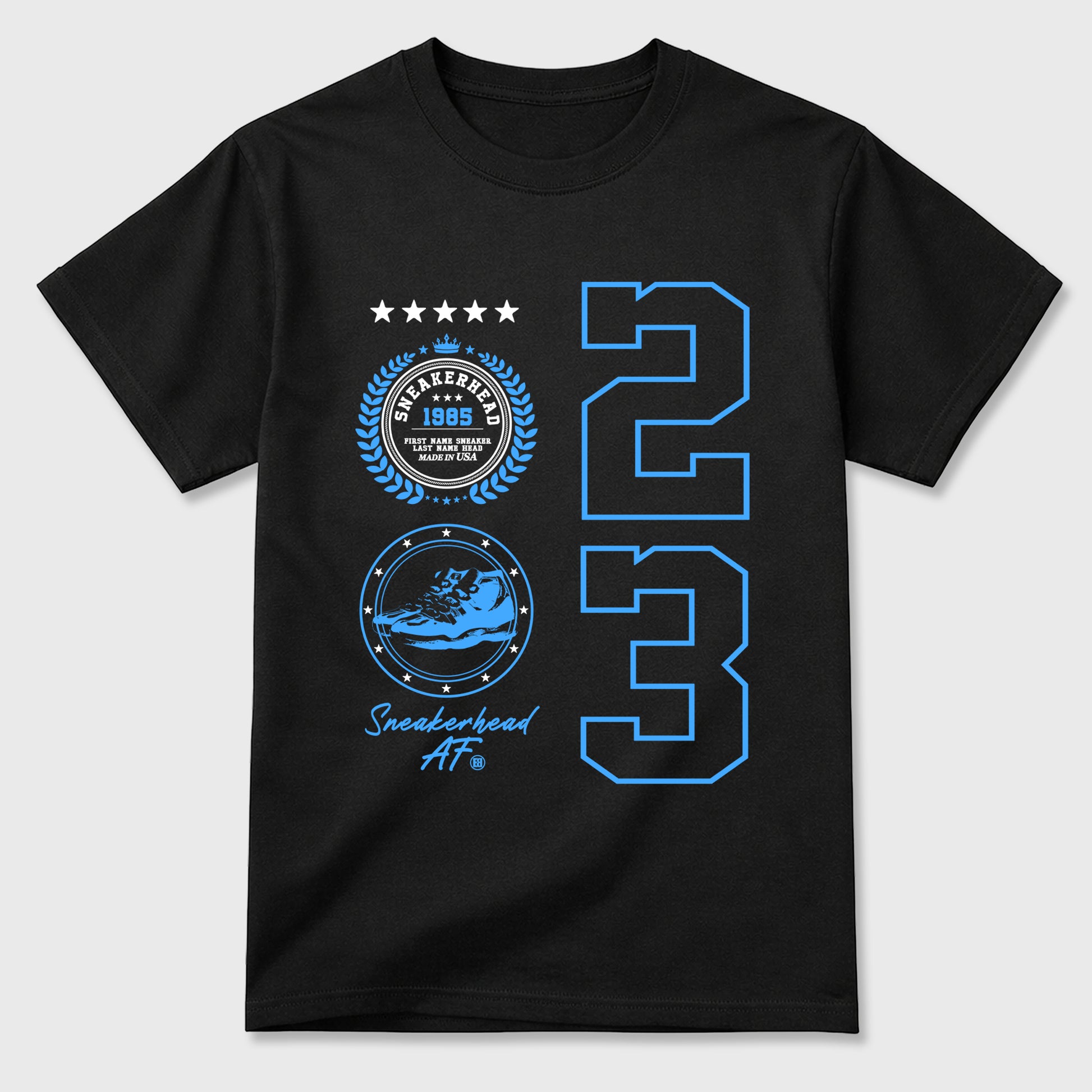 Sneaker match tees – Sneaker Tees To Match Air Jordan 11 University Blue Shoes – Sneaker Emblem Tee Black 2