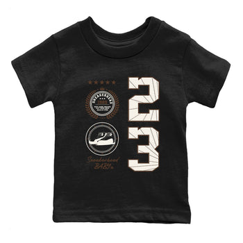 AJ12 Baroque Brown shirts to match jordans Sneaker Emblem best t shirts to wear with jordans SoleFly x Jordan 12 Baroque Brown match shoes to clothes SNRT Sneaker Tees Youth Baby Black 2 tee