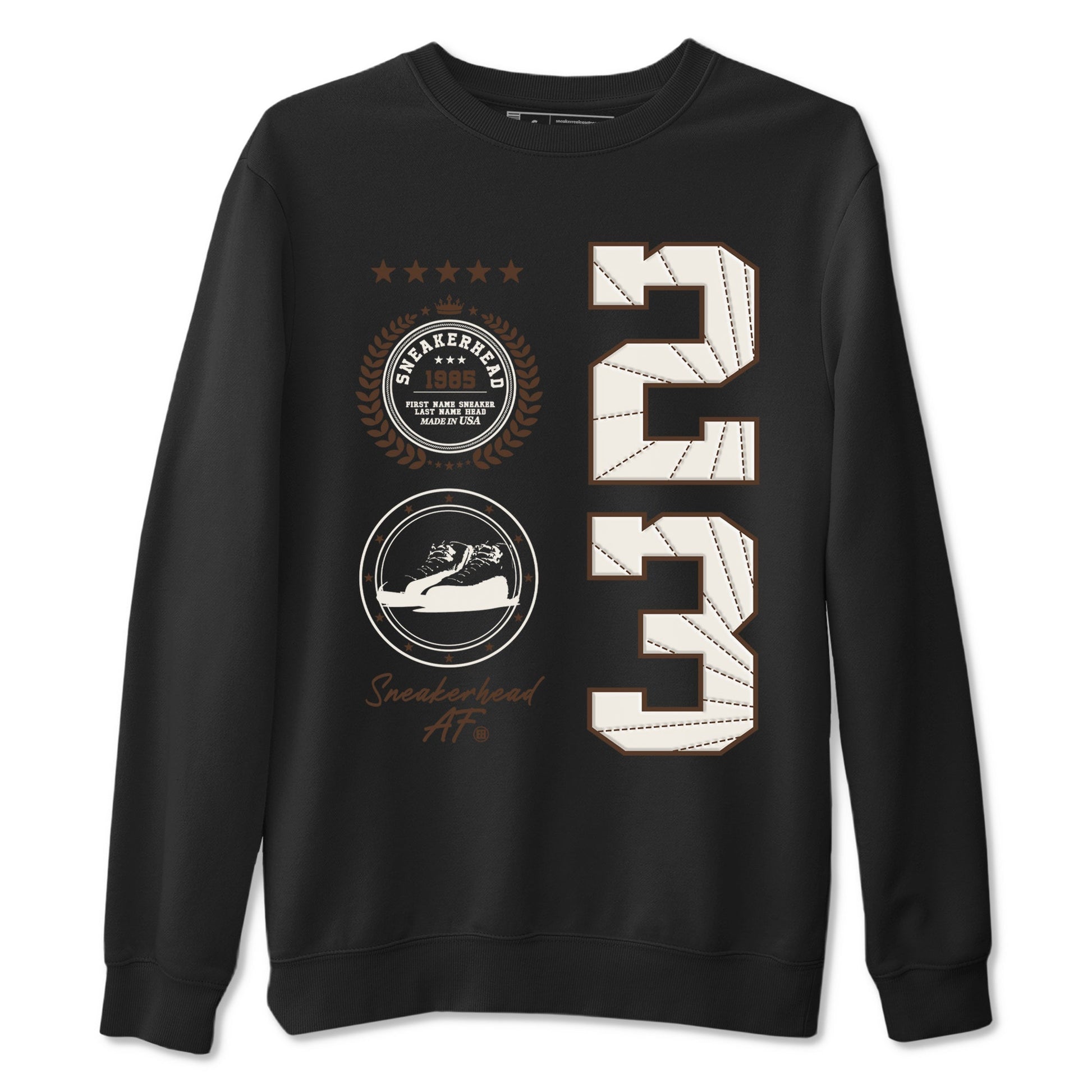 AJ12 Baroque Brown shirts to match jordans Sneaker Emblem best t shirts to wear with jordans SoleFly x Jordan 12 Baroque Brown match shoes to clothes SNRT Sneaker Tees unisex cotton Black 2 shirts