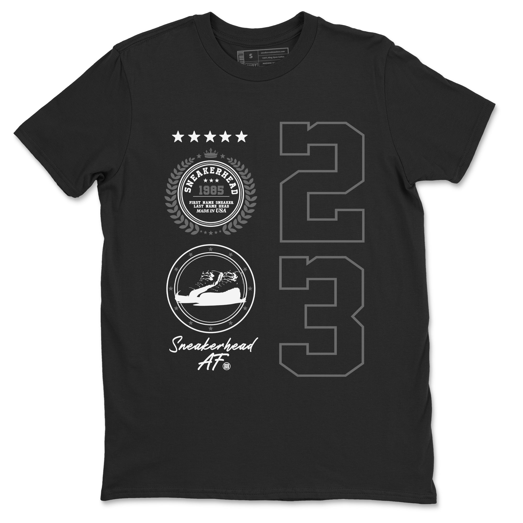 12s Black Wolf Grey shirts to match jordans Sneaker Emblem sneaker match tees Air Jordan 12 Black Wolf Grey SNRT Sneaker Release Tees unisex cotton Black 2 crew neck shirts