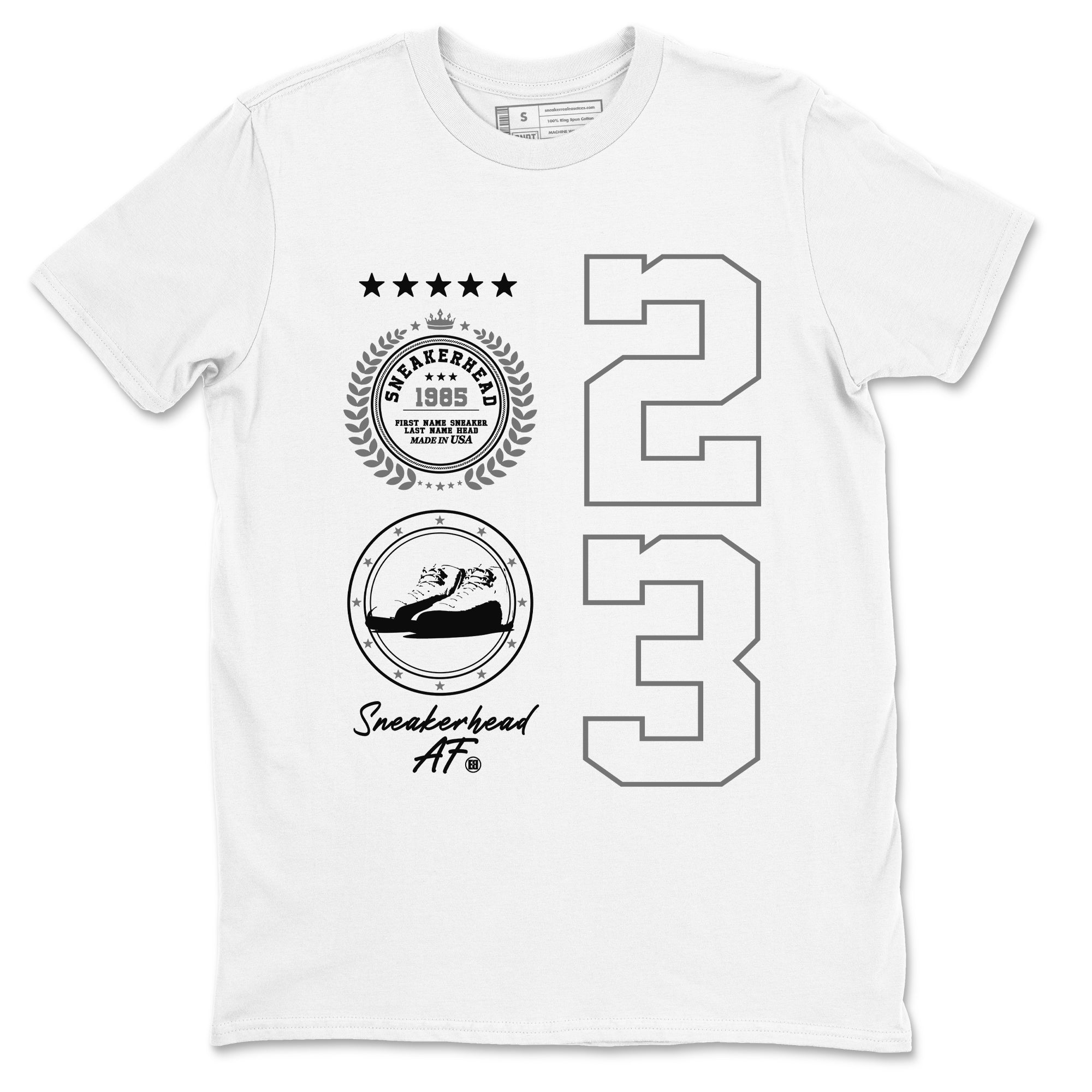 12s Black Wolf Grey shirts to match jordans Sneaker Emblem sneaker match tees Air Jordan 12 Black Wolf Grey SNRT Sneaker Release Tees unisex cotton White 2 crew neck shirts