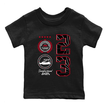 12s Flu Game shirts to match jordans Sneaker Emblem best t shirts to wear with jordans AJ12 Retro Flu Game match shoes to clothes SNRT Sneaker Tees Youth Baby Black 2 tee
