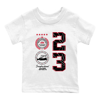 12s Flu Game shirts to match jordans Sneaker Emblem best t shirts to wear with jordans AJ12 Retro Flu Game match shoes to clothes SNRT Sneaker Tees Youth Baby White 2 tee