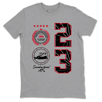 12s Flu Game shirts to match jordans Sneaker Emblem best t shirts to wear with jordans AJ12 Retro Flu Game match shoes to clothes SNRT Sneaker Tees unisex cotton Heather Grey 2 shirts