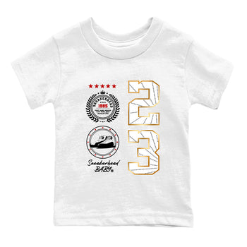 Sneaker match tees – Sneaker Tees To Match Air Jordan 12 Taxi Shoes – Sneaker Emblem Kids T-Shirt White 2