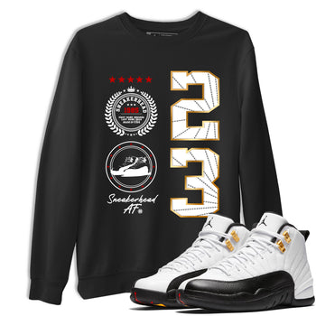 Sneaker match tees – Sneaker Tees To Match Air Jordan 12 Taxi Shoes – Sneaker Emblem Tee Black 1