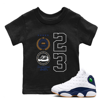 13 Midnight Navy Shirts To Match Jordans Sneaker Emblem Sneaker Shirts Air Jordan 13 Midnight Navy SNRT Sneaker Release Tees Baby Youth Toddler Black 1 crew neck shirts