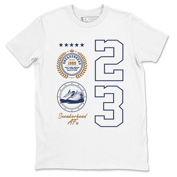 13 Midnight Navy Shirts To Match Jordans Sneaker Emblem Sneaker Shirts Air Jordan 13 Midnight Navy SNRT Sneaker Release Tees Unisex Cotton Crew Neck White 2 crew neck shirts