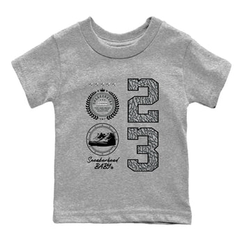 Air Jordan 3 Black Cat shirts to match jordans Sneaker Emblem sneaker match tees Jordan 3 Retro Black Cat best t shirts to wear with jordans SNRT Sneaker Tees Youth Baby Heather Grey 2 tee