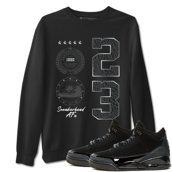 Air Jordan 3 Black Cat shirts to match jordans Sneaker Emblem sneaker match tees Jordan 3 Retro Black Cat best t shirts to wear with jordans SNRT Sneaker Tees unisex cotton Black 1 shirts