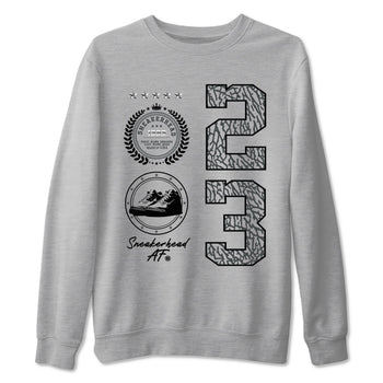Air Jordan 3 Black Cat shirts to match jordans Sneaker Emblem sneaker match tees Jordan 3 Retro Black Cat best t shirts to wear with jordans SNRT Sneaker Tees unisex cotton Heather Grey 2 shirts