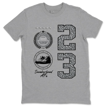 Air Jordan 3 Black Cat shirts to match jordans Sneaker Emblem sneaker match tees Jordan 3 Retro Black Cat best t shirts to wear with jordans SNRT Sneaker Tees unisex cotton Heather Grey 2 shirts