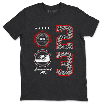 3s Black Cement shirts to match jordans Sneaker Emblem sneaker match tees Air Jordan 3 Retro Black Cement SNRT Sneaker Release Tees unisex cotton Charcoal Heather 2 crew neck shirts