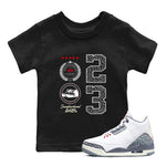 Air Jordan 3 Retro Cement Grey shirts to match jordans Sneaker Emblem sneaker match tees 3s Cement Grey SNRT Sneaker Tees streetwear brand Baby and Youth Black 1 cotton tee