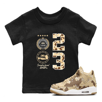 WNBA x Air Jordan 3 “Desert Camo” shirts to match jordans Sneaker Emblem sneaker match tees Air Jordan 3 Desert Camo SNRT Sneaker Release Tees Clothing Sneakerhead ShirtsBaby and Youth Black 1 cotton tee