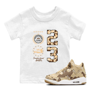 WNBA x Air Jordan 3 “Desert Camo” shirts to match jordans Sneaker Emblem sneaker match tees Air Jordan 3 Desert Camo SNRT Sneaker Release Tees Clothing Sneakerhead ShirtsBaby and Youth White 1 cotton tee