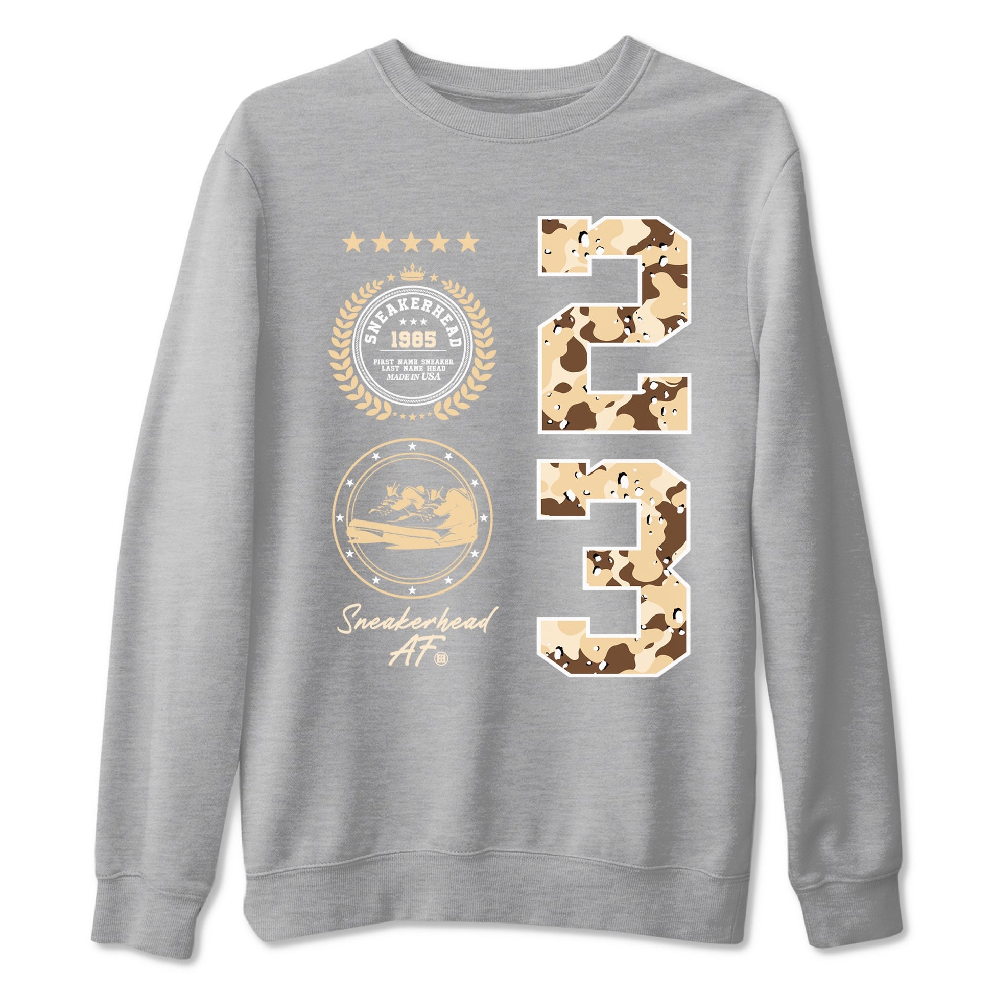 WNBA x Air Jordan 3 “Desert Camo” shirts to match jordans Sneaker Emblem sneaker match tees Air Jordan 3 Desert Camo SNRT Sneaker Release Tees Clothing Sneakerhead ShirtsHeather Grey 2 unisex cotton tee