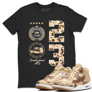 WNBA x Air Jordan 3 “Desert Camo” shirts to match jordans Sneaker Emblem sneaker match tees Air Jordan 3 Desert Camo SNRT Sneaker Release Tees Clothing Sneakerhead ShirtsBlack 1 unisex cotton tee