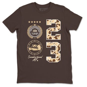 WNBA x Air Jordan 3 “Desert Camo” shirts to match jordans Sneaker Emblem sneaker match tees Air Jordan 3 Desert Camo SNRT Sneaker Release Tees Clothing Sneakerhead ShirtsDark Chocolate 2 unisex cotton tee