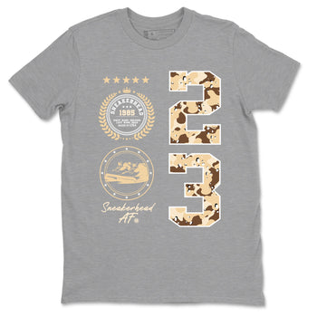 WNBA x Air Jordan 3 “Desert Camo” shirts to match jordans Sneaker Emblem sneaker match tees Air Jordan 3 Desert Camo SNRT Sneaker Release Tees Clothing Sneakerhead ShirtsHeather Grey 2 unisex cotton tee