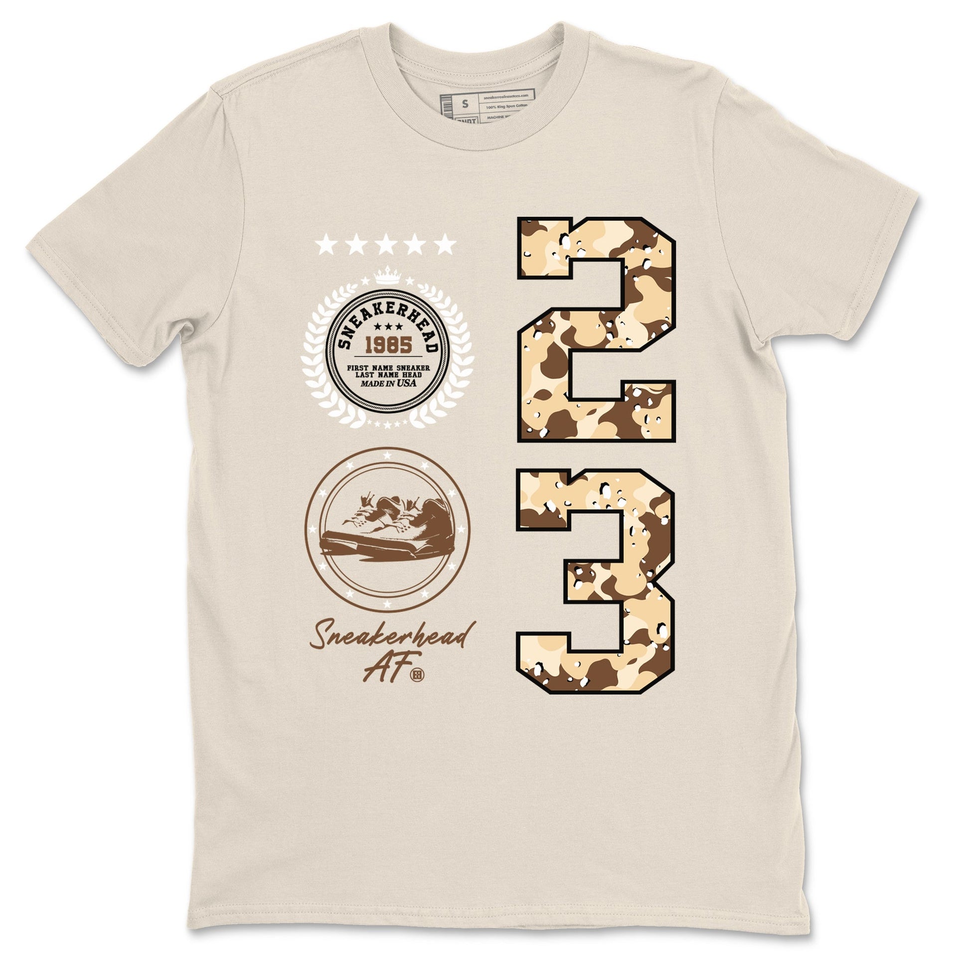 WNBA x Air Jordan 3 “Desert Camo” shirts to match jordans Sneaker Emblem sneaker match tees Air Jordan 3 Desert Camo SNRT Sneaker Release Tees Clothing Sneakerhead ShirtsNatural 2 unisex cotton tee