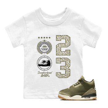 Sneaker Threads – Sneaker Threads To Match Air Jordan 3 Family Affair Shoes – Sneaker Emblem Kids T-Shirt White 1