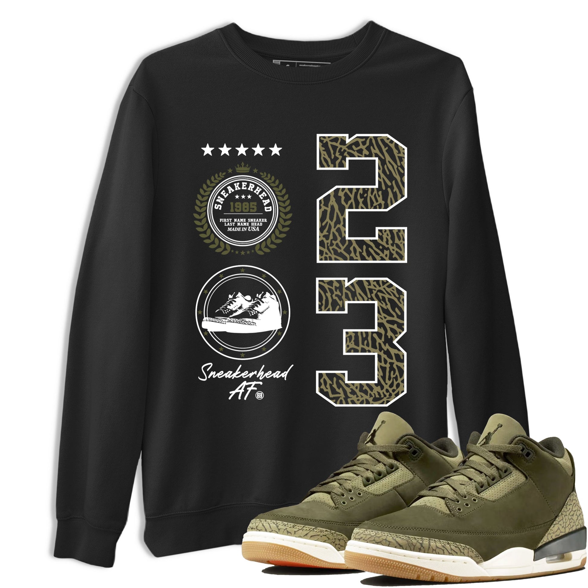 Sneaker Threads – Sneaker Threads To Match Air Jordan 3 Family Affair Shoes – Sneaker Emblem Tee Black 1