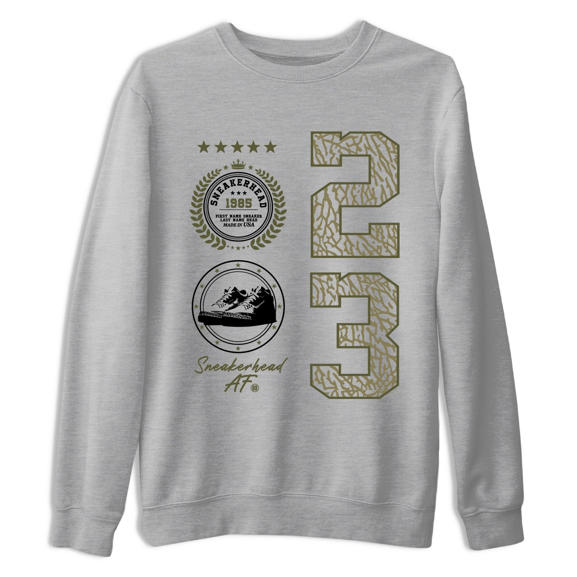 Sneaker Threads – Sneaker Threads To Match Air Jordan 3 Family Affair Shoes – Sneaker Emblem Tee Heather Grey 2