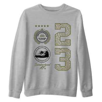 Sneaker Threads – Sneaker Threads To Match Air Jordan 3 Family Affair Shoes – Sneaker Emblem Tee Heather Grey 2