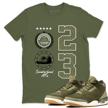 Sneaker Threads – Sneaker Threads To Match Air Jordan 3 Family Affair Shoes – Sneaker Emblem Tee Military Green 1