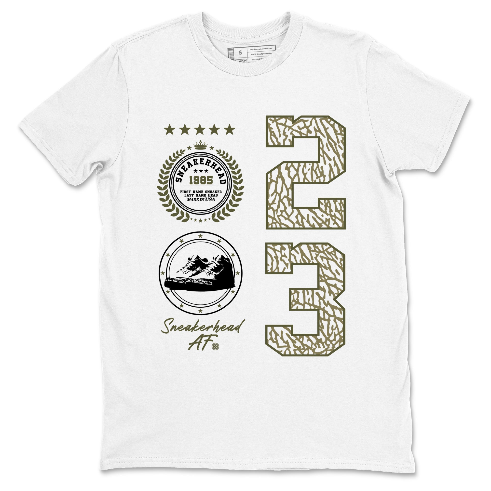 Sneaker Threads – Sneaker Threads To Match Air Jordan 3 Family Affair Shoes – Sneaker Emblem Tee White 2