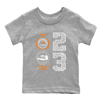 3s Georgia Peach shirt to match jordans Sneaker Emblem sneaker tees Air Jordan 3 Retro Georgia Peach SNRT Sneaker release tees baby toddler Heather Grey 2 cotton Shirt