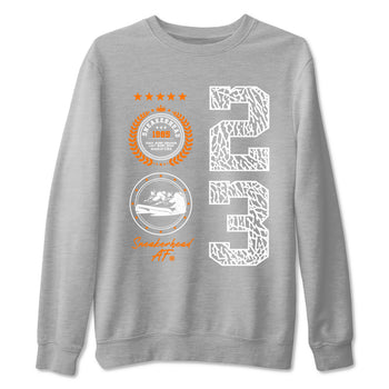 3s Georgia Peach shirt to match jordans Sneaker Emblem sneaker tees Air Jordan 3 Retro Georgia Peach SNRT Sneaker Release Tees unisex cotton Heather Grey 2 crew neck shirt