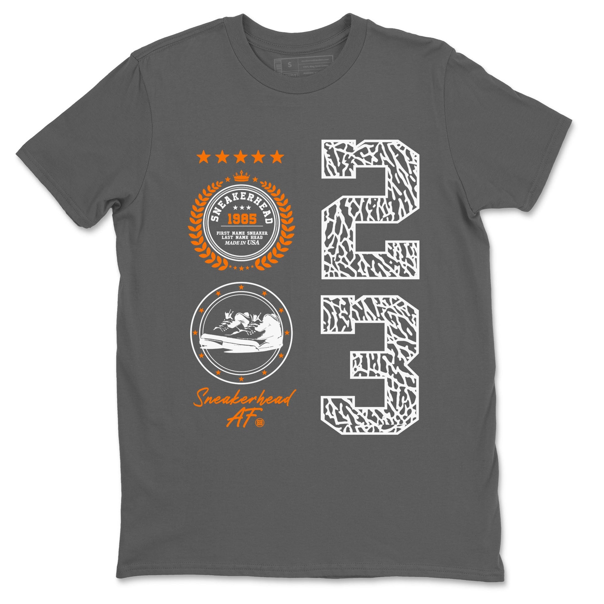 3s Georgia Peach shirt to match jordans Sneaker Emblem sneaker tees Air Jordan 3 Retro Georgia Peach SNRT Sneaker Release Tees unisex cotton Cool Grey 2 crew neck shirt