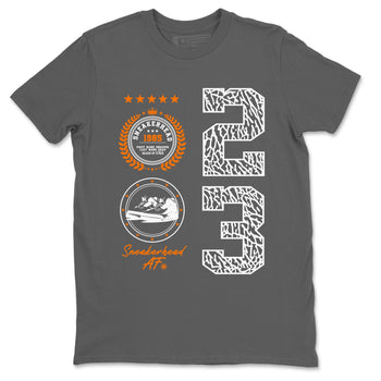 3s Georgia Peach shirt to match jordans Sneaker Emblem sneaker tees Air Jordan 3 Retro Georgia Peach SNRT Sneaker Release Tees unisex cotton Cool Grey 2 crew neck shirt