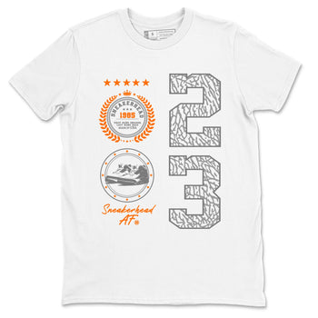 3s Georgia Peach shirt to match jordans Sneaker Emblem sneaker tees Air Jordan 3 Retro Georgia Peach SNRT Sneaker Release Tees unisex cotton White 2 crew neck shirt