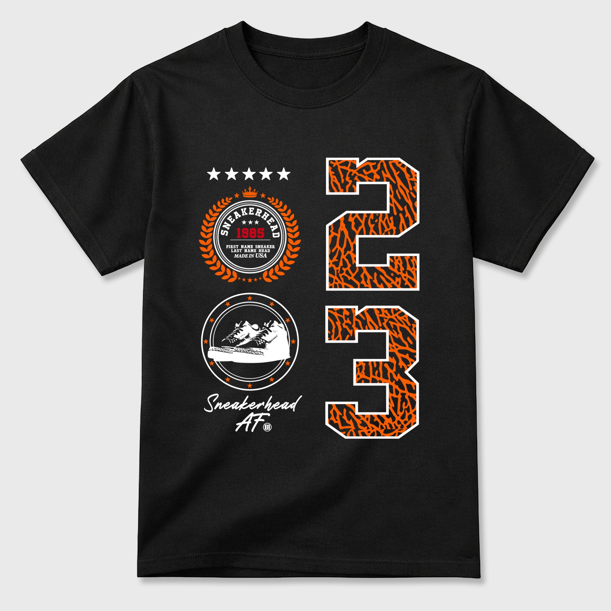 Sneaker match tees – Sneaker Tees To Match Air Jordan 3 Orange Citrus Shoes – Sneaker Emblem Tee Black 2
