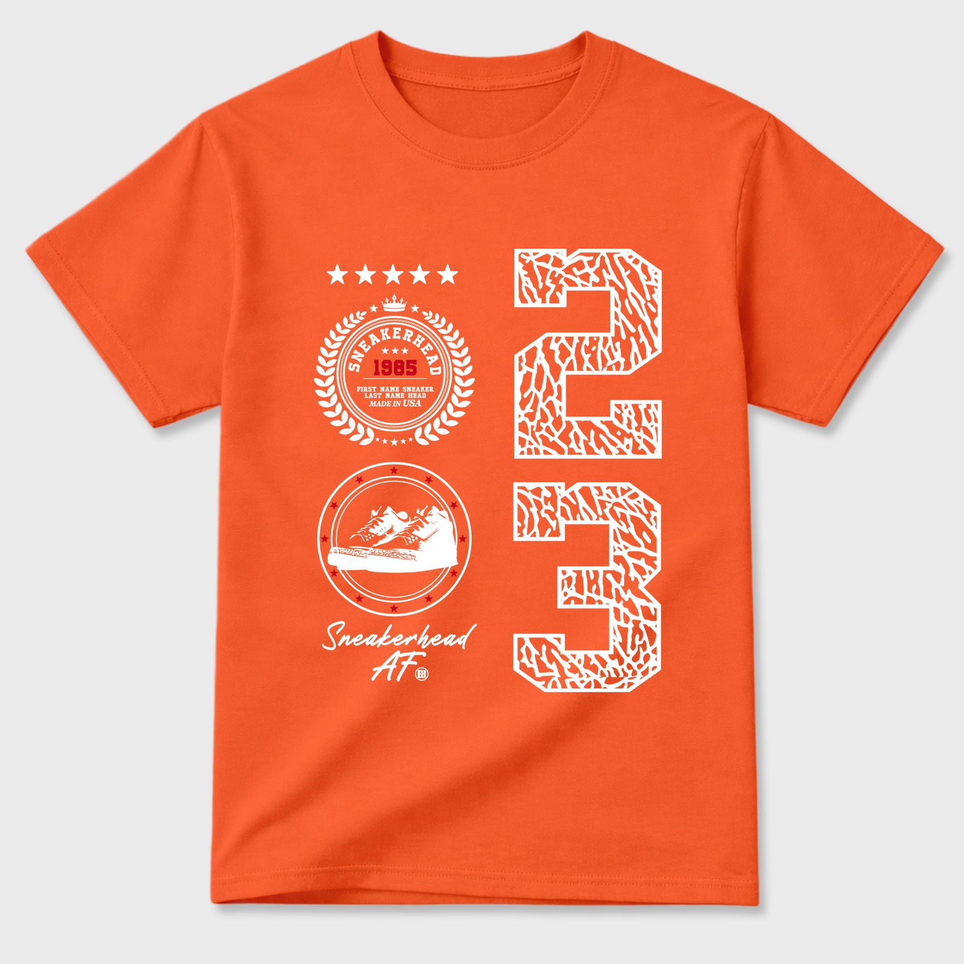 Sneaker match tees – Sneaker Tees To Match Air Jordan 3 Orange Citrus Shoes – Sneaker Emblem Tee Orange 2