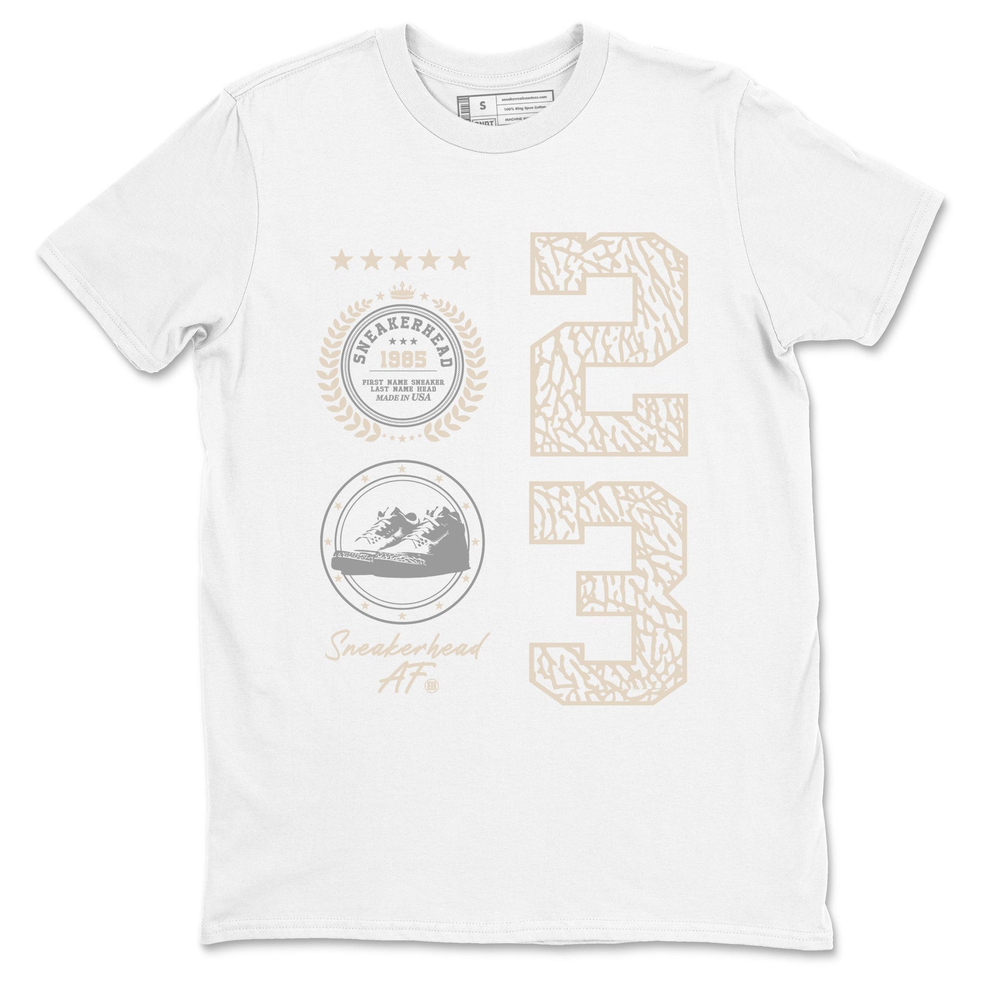 Sneaker Emblem sneaker match t-shirt styled to complete your fit with the Air Jordan 3 Pure Money sneakers, shown in White 2.