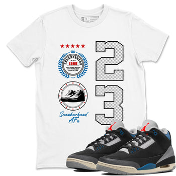 Sneaker Emblem sneaker match t-shirt styled to complete your fit with the Air Jordan 3 Rare Air sneakers, shown in White 1.