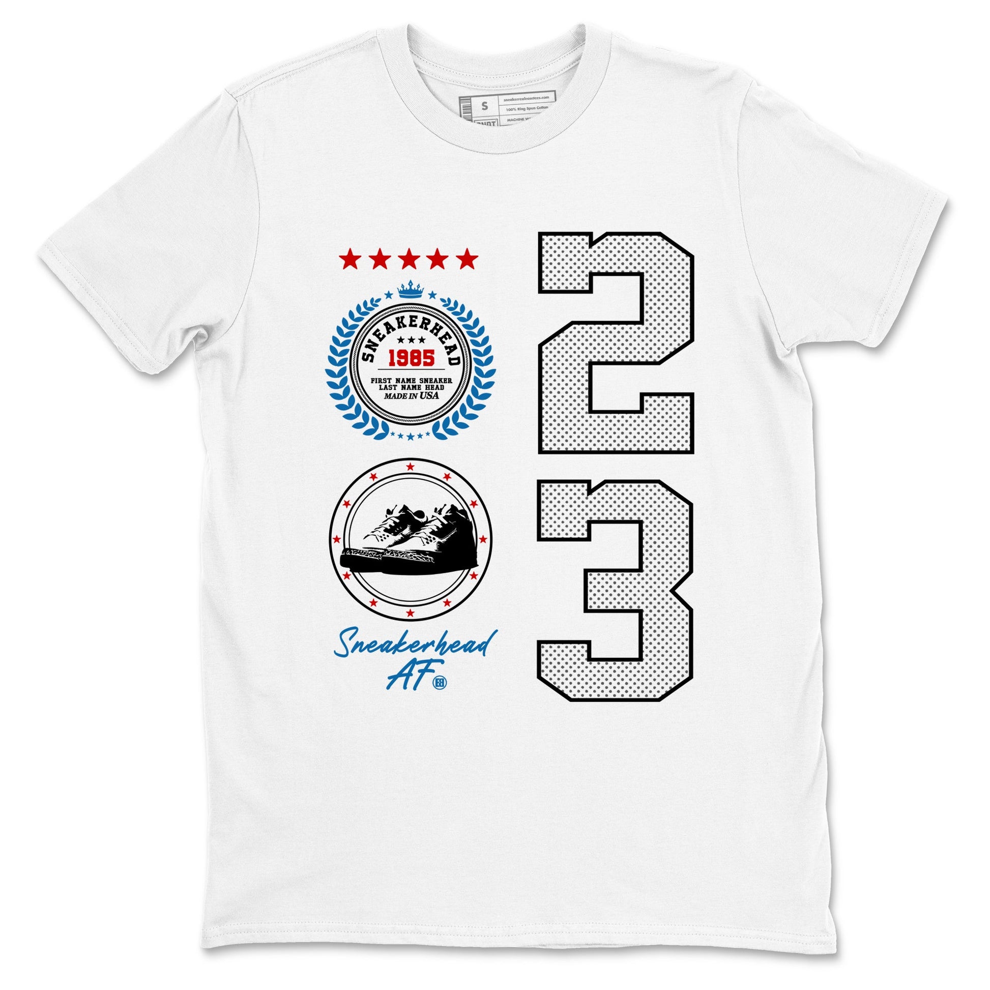 Sneaker Emblem sneaker match t-shirt styled to complete your fit with the Air Jordan 3 Rare Air sneakers, shown in White 2.