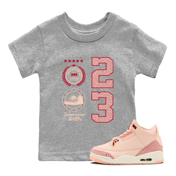 3s Valentines Day shirts to match jordans Sneaker Emblem best t shirts to wear with jordans Air Jordan 3 Valentines Day match shoes to clothes SNRT Sneaker Tees Youth Baby Heather Grey 1 tee