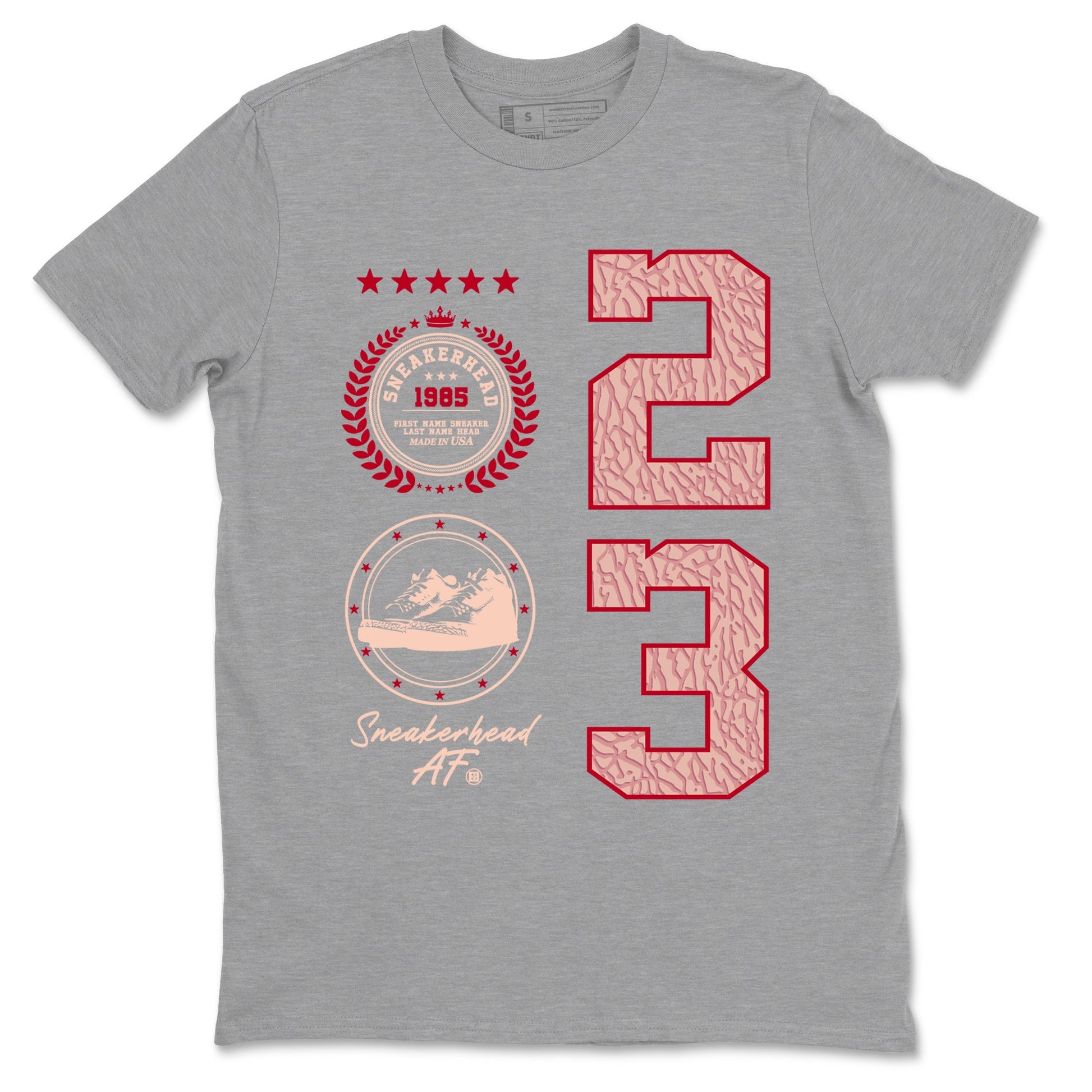 3s Valentines Day shirts to match jordans Sneaker Emblem best t shirts to wear with jordans Air Jordan 3 Valentines Day match shoes to clothes SNRT Sneaker Tees unisex cotton Heather Grey 2 shirts