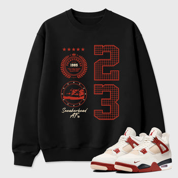 Sneaker Emblem Graphic T-Shirt sneaker match tee designed for the Air Jordan 4 Brick After Brick, featuring coordinated color options for a perfect streetwear match. Black 1 shirt.